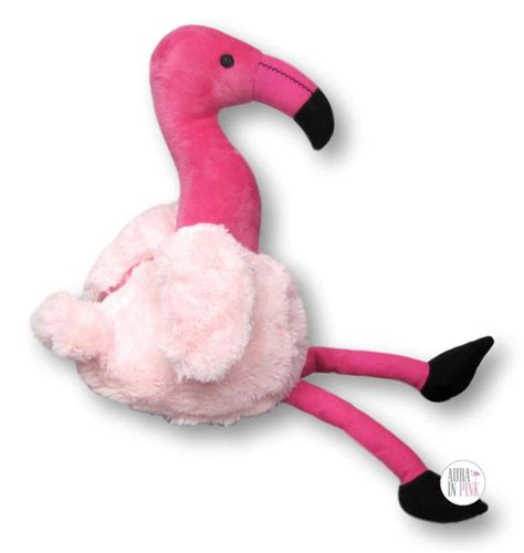 Metropawlin Pet Hot Pink Flamingo Plush Squeaky Dog Toy Aura In Pink Inc