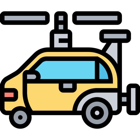 Flying Car Free Transport Icons