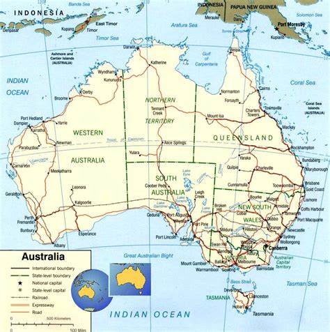 Austrália Mapas Geográficos Da Austrália Geografia Total™