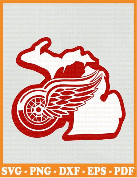 Detroit Red Wings Nhl Svg 03 Svg Dxf Cricut Silhouette Cut Etsy