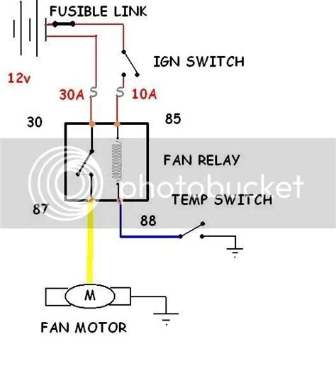 Single Electric Fan Relay Wiring Diagram