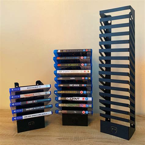 Games Dvd Tower Rack Storage Unit Xbox Ps4 Pc Switch Ps5 Blu Ray Video