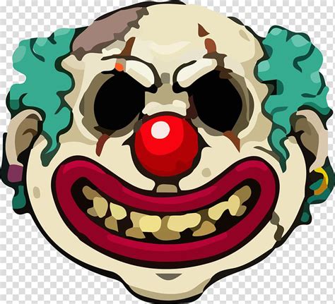 Cartoon Zombie Grinning Clown Transparent Background Png Clipart
