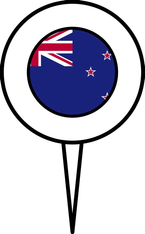 New Zealand Flag Pin Location Icon Png