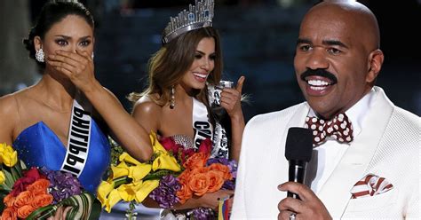 The Moment Steve Harvey Announces The Wrong Miss Universe Winner And