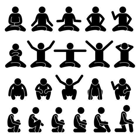 Person Sitting People Sitting Down Icon Person Silhouette Body