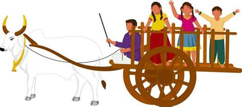 Bullock Cart Vector Art Icons And Graphics For Free Download