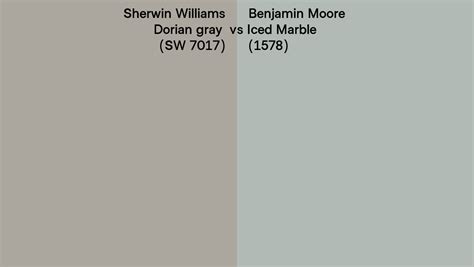 Sherwin Williams Dorian Gray Sw Vs Benjamin Moore Iced Marble