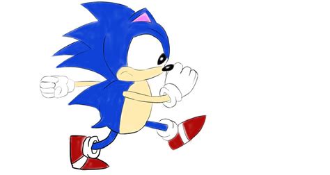 Old School Sonic By Twoframesstudios On Deviantart