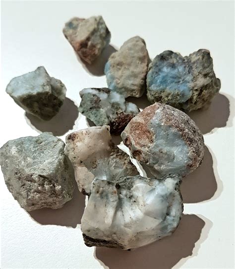 Larimar Blue Dominican Republic Rough Raw Crystal Gemstone Etsy