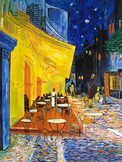 Broderie Diamant Terrace Caf In The Evening By Vincent Van Gogh