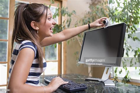 Teenage Girl With Webcam Photo Getty Images