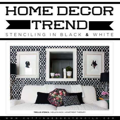Quality stencils make diy custom home decor easy! Home Decor Trend: Stenciling in Black & White