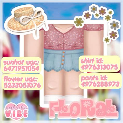 Four Roblox Summer Outfits With Matching Hatsaccessories In 2021 Id