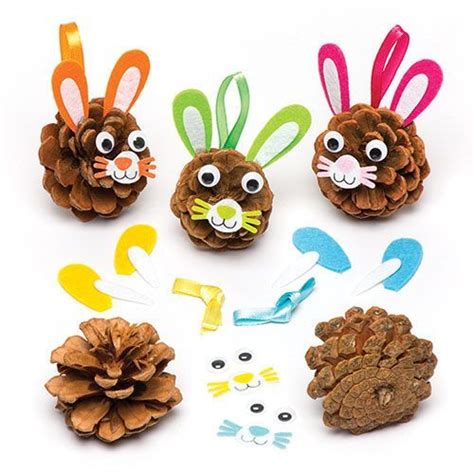 Bunny Crafts Baker Ross In 2020 Pinecone Crafts Kids Pine Cone