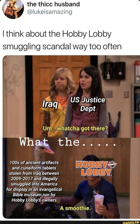 I think about the Hobby Lobby smuggling scandal way too ...
