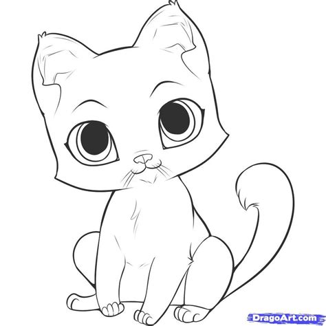 Art Inspiration Kitten Drawing Cute Cat Drawing