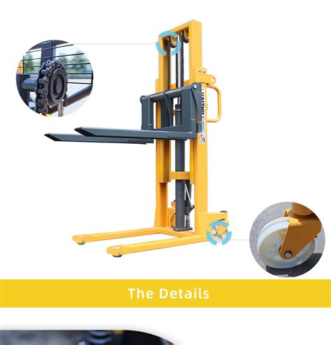 Haizhili Handling Equipment 1000kg Hand Hydraulic Manual Forklift