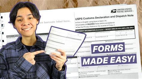 How To Fill Out A Usps Customs Form Customs Declaration And Dispatch