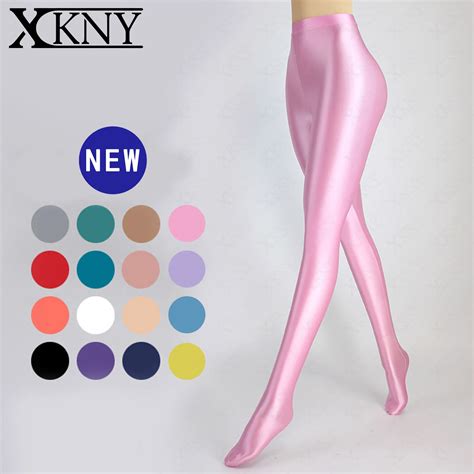 Xckny New Color S 3xl Satin Glossy Opaque Pantyhose Sexy Tights