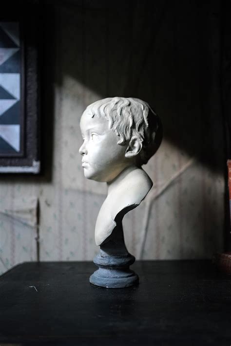 An Early 19thc Plaster Portrait Bust Of A Young Boy By William Spence