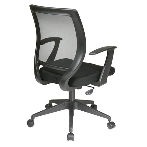 Office Star Work Smart Designer Mesh Back Fabric Mid Back Task Chair