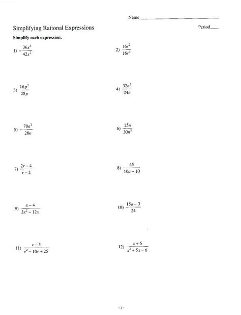 Multiplying And Dividing Rational Numbers Worksheet