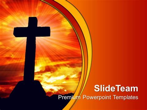 Jesus Christ God Powerpoint Templates Cross Religion Leadership Ppt