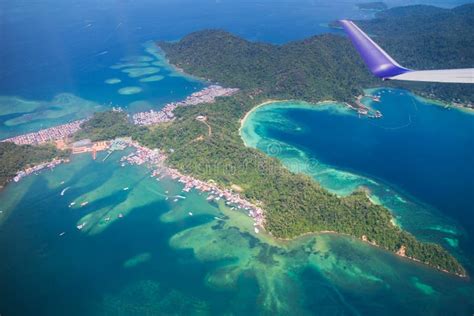 Aerial View Of Gaya Island Borneo Malaysia Stock Photo Image Of