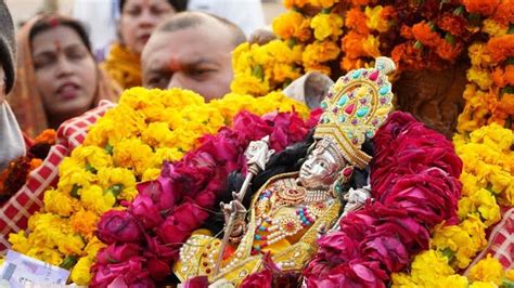 Ram Lalla Idol Reaches Ayodhya Temple Ahead Of Grand Ceremony