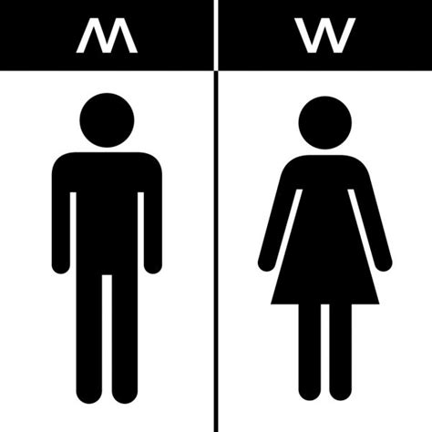Man And Woman Toilet Sign Restroom Symbol — Stock Vector © Yayha 63446683