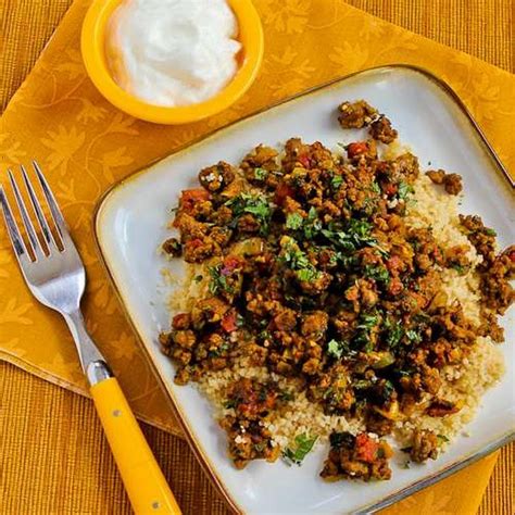 Middle Eastern Spicy Ground Beef With Baharat Seasoning Mint And