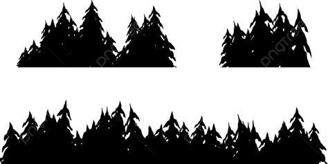 Pine Tree Silhouette Vector Forest Silhouette Trees Forest Png And