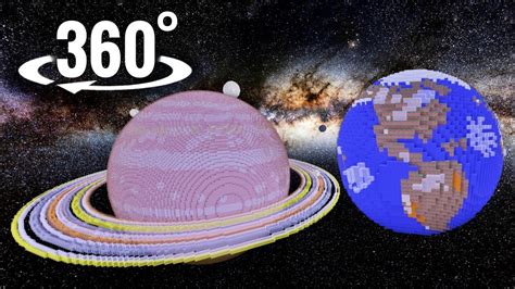 Solar System 360° Vr Minecraft 3d Planets Universe Facts 4k Youtube