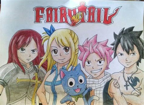 Fairytail Anime Drawing With Colored Pencil Color Pencil Drawing