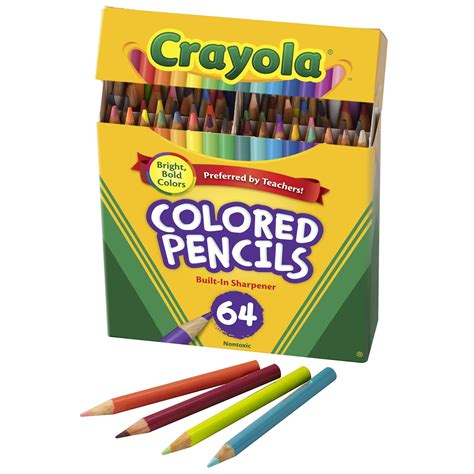 Crayola Half Size Colored Pencils 64 Colors Set Of 3 Boxes Walmart