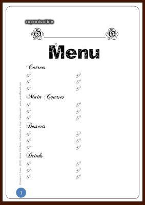 Free printable math worksheets help kids practice counting, addition, subtraction, multiplication, division. Free Printable Template Restaurant Menus | The Warnhope ...