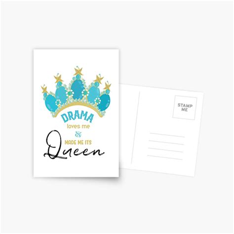 Drama Queen Crown Illustration Postcard By Norelli Crown