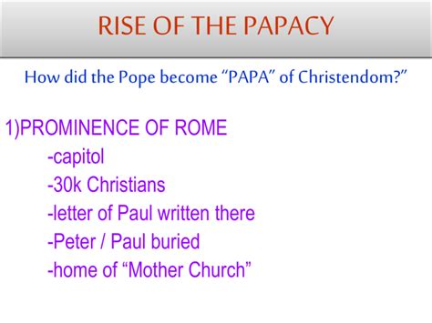 Rise Of Papacy