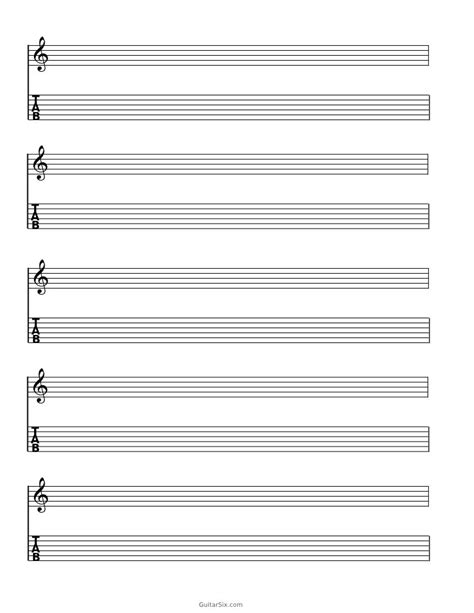 Blank Guitar Tab Sheet Music Pdf Free Guitar Chord Chart Blanks To