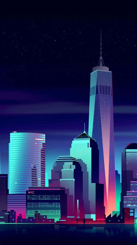 Download City In Pixel Art Wallpaper