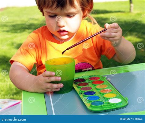 Child Drawing Stock Image Image Of Boys Coloring Colored 5246437