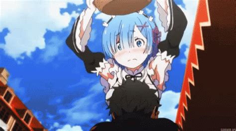 An Anime Character With Blue Hair Holding A Basketball Above His Head In Front Of Some Buildings