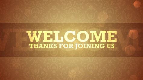 Welcome Text On Gold Pattern Motion Background 0017 Sbv 300086853