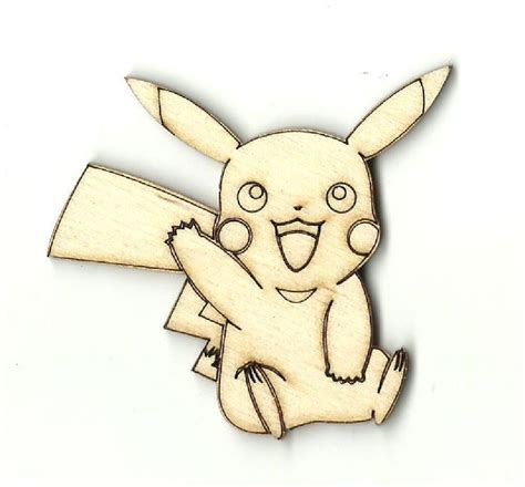 Pikachu Laser Cut Wood Shape Mve34