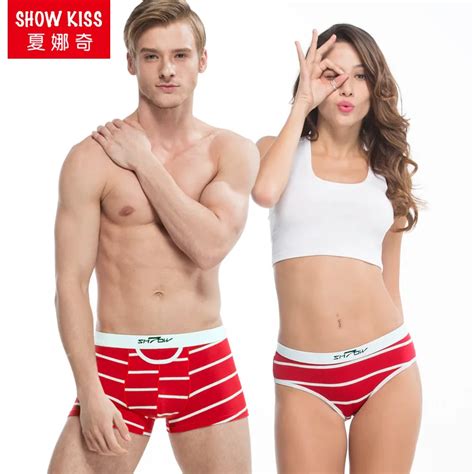 2016 New Arrival Couples Underwear Cottom Panties Boxer And Womens