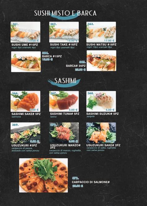 Menu Alla Carta 12 Jiro Sushi Restaurant