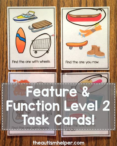 Feature And Function Level 2 Task Cards The Autism Helper Autism