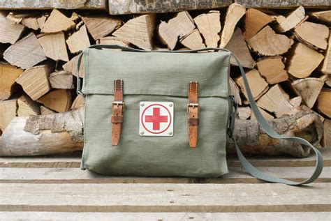Swiss Army 1995 Medical Bag Swiss Army Leather Medic Bag Etsy Swiss