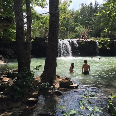 Ozark Mountains Swimming Hole Oasis Falling Water Falls Swimming